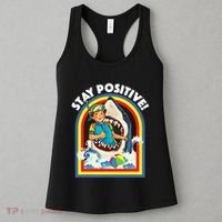 Stay Positive Shark Lover Wildlife Ocean Sea Animal Lover Women's Tank Top thumb 3