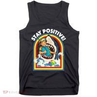 Stay Positive Shark Lover Wildlife Ocean Sea Animal Lover Tank Top thumb 0