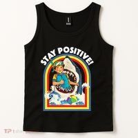 Stay Positive Shark Lover Wildlife Ocean Sea Animal Lover Tank Top thumb 2