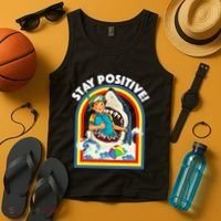 Stay Positive Shark Lover Wildlife Ocean Sea Animal Lover Tank Top thumb 4