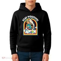 Stay Positive Shark Lover Wildlife Ocean Sea Animal Lover Kids Hoodie thumb 4