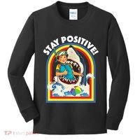 Stay Positive Shark Lover Wildlife Ocean Sea Animal Lover Kids Long Sleeve Shirt thumb 0