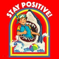 Stay Positive Shark Lover Wildlife Ocean Sea Animal Lover Santa Hat thumb 1