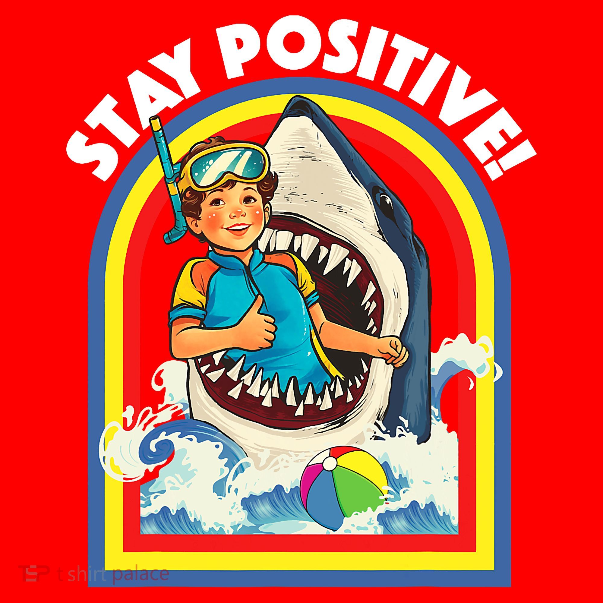 Stay Positive Shark Lover Wildlife Ocean Sea Animal Lover Santa Hat