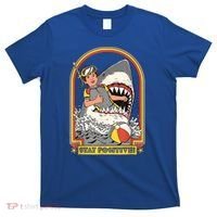 Stay Positive Shark Attack Vintage Retro Comedy Funny Gift T-Shirt thumb 0