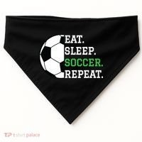 Soccer Player Soccer Lover Eat Sleep Soccer Repeat USA-Made Doggie Bandana thumb 0