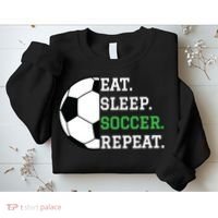 Soccer Player Soccer Lover Eat Sleep Soccer Repeat Sweatshirt thumb 2