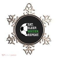 Soccer Player Soccer Lover Eat Sleep Soccer Repeat Ornament thumb 0