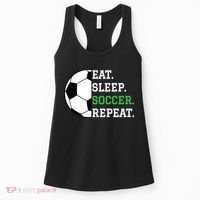 Soccer Player Soccer Lover Eat Sleep Soccer Repeat Women's Tank Top thumb 0