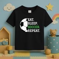 Soccer Player Soccer Lover Eat Sleep Soccer Repeat Toddler T-Shirt thumb 3
