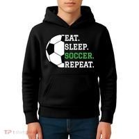 Soccer Player Soccer Lover Eat Sleep Soccer Repeat Kids Hoodie thumb 4