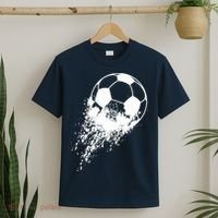 Soccer Player Sports Vintage Men Boy Soccer Ball T-Shirt thumb 2