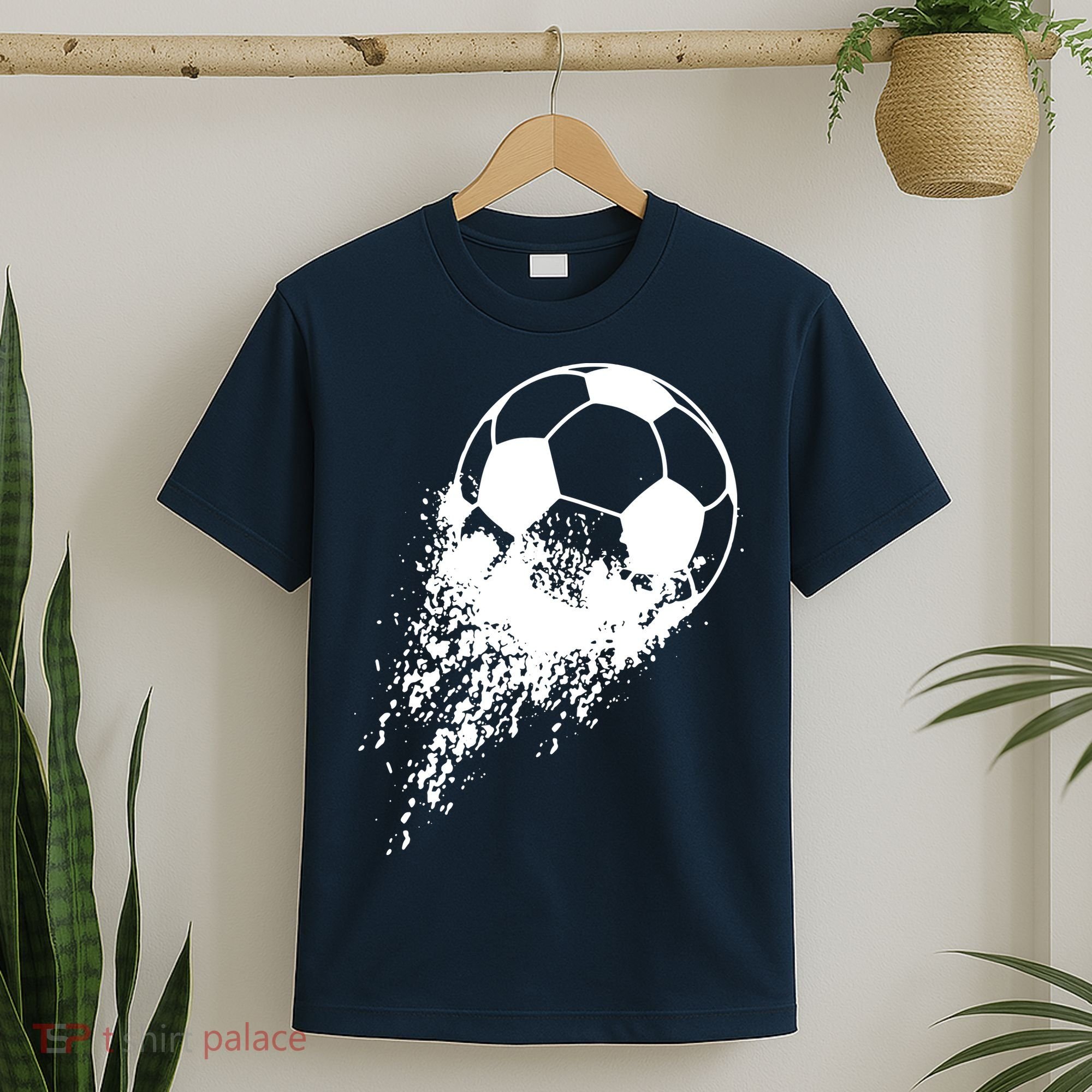 Soccer Player Sports Vintage Men Boy Soccer Ball T-Shirt