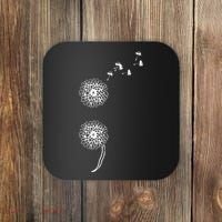 Semicolon Project Suicide Prevention Blowball dandelion Coaster thumb 0