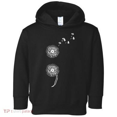 Semicolon Project Suicide Prevention Blowball dandelion Toddler Hoodie