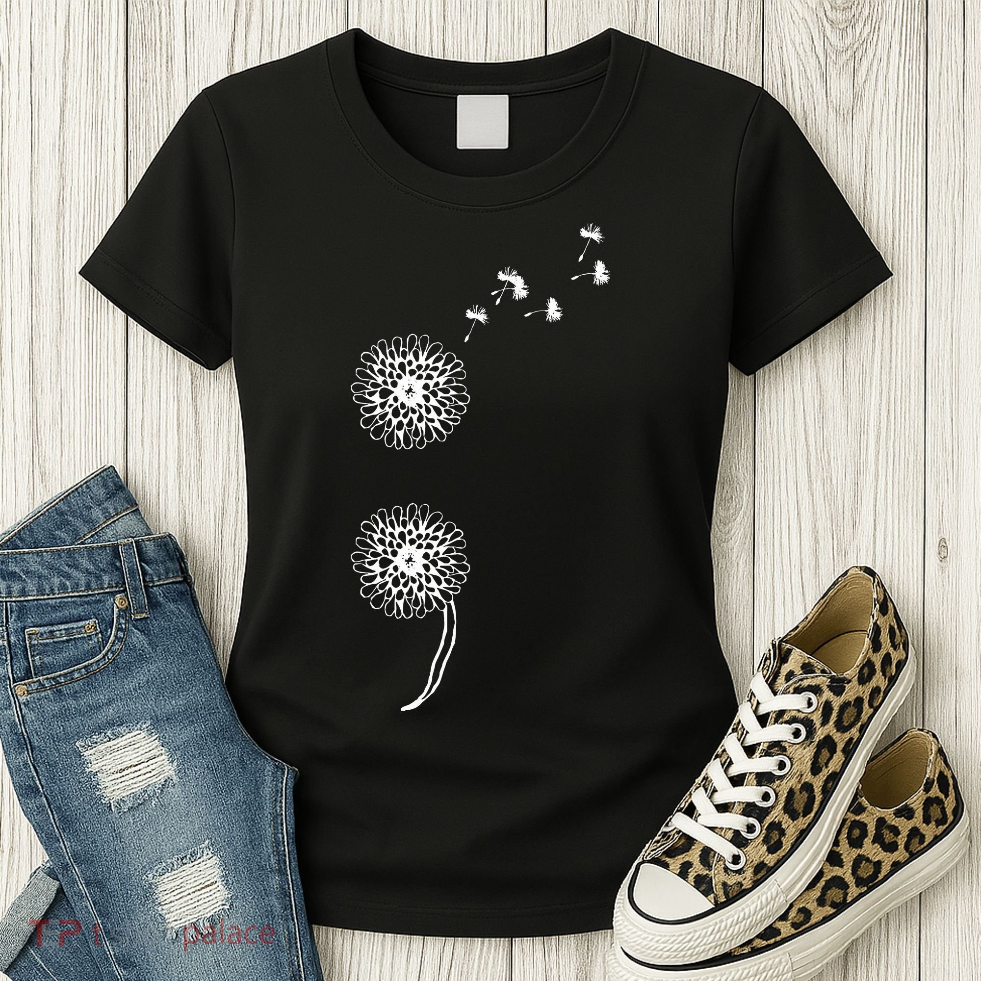 Semicolon Project Suicide Prevention Blowball dandelion Women's T-Shirt