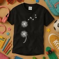 Semicolon Project Suicide Prevention Blowball dandelion Kids T-Shirt thumb 3