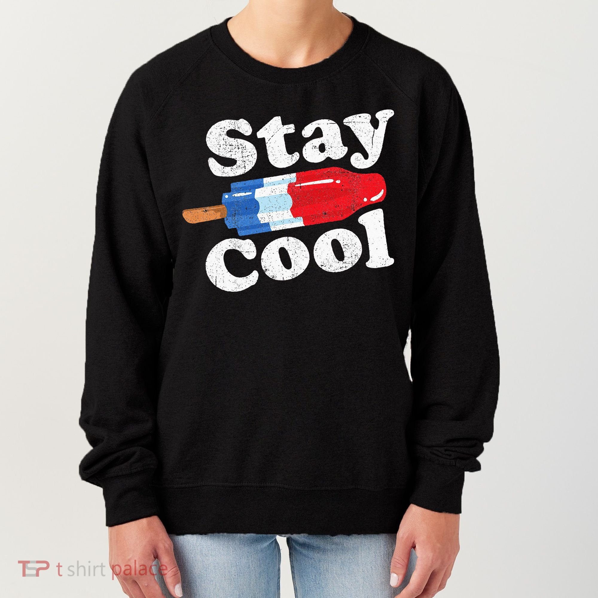Summer Popsicle Stay Cool Funny Bomb Retro 80s Pop Gift Women's Sweatshirt