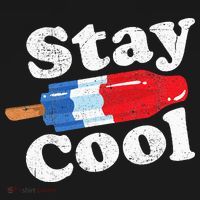 Summer Popsicle Stay Cool Funny Bomb Retro 80s Pop Gift USA-Made Doggie Bandana thumb 2