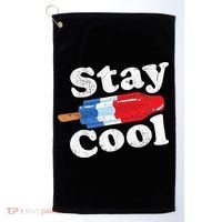 Summer Popsicle Stay Cool Funny Bomb Retro 80s Pop Gift Golf Towel thumb 0