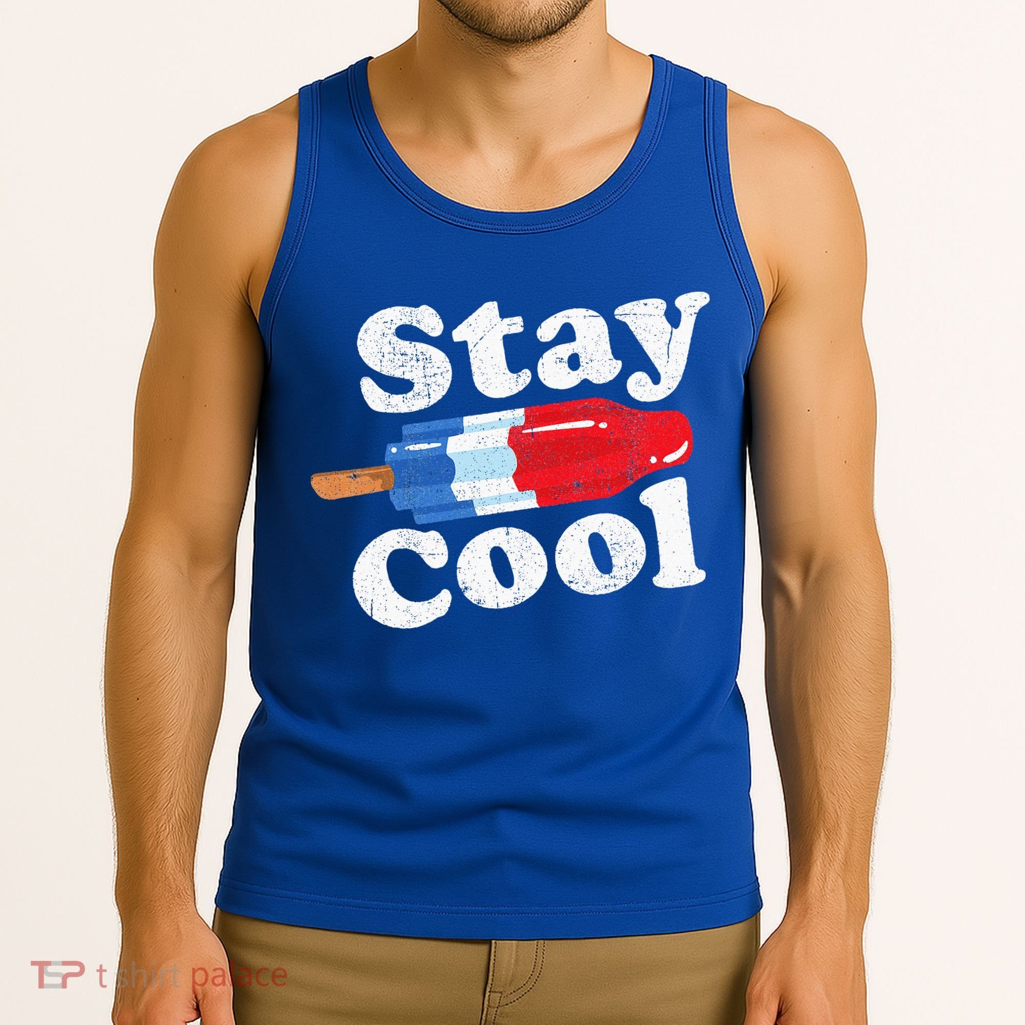 Summer Popsicle Stay Cool Funny Bomb Retro 80s Pop Gift Tank Top