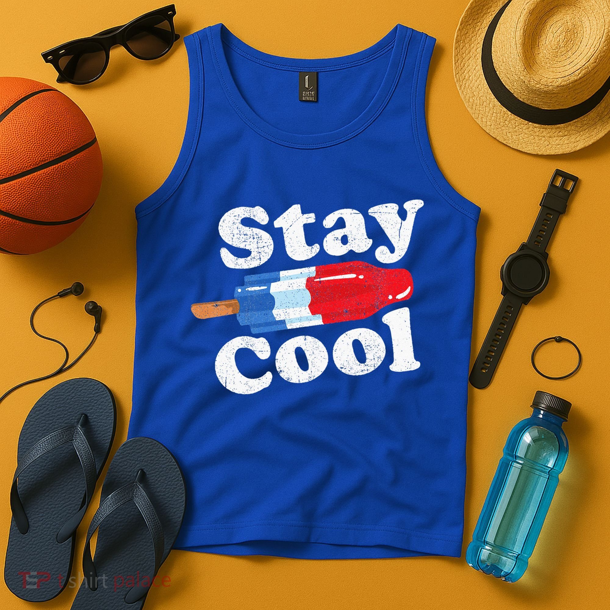 Summer Popsicle Stay Cool Funny Bomb Retro 80s Pop Gift Tank Top