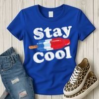 Summer Popsicle Stay Cool Funny Bomb Retro 80s Pop Gift Women's T-Shirt thumb 3