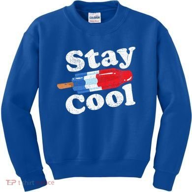 Summer Popsicle Stay Cool Funny Bomb Retro 80s Pop Gift Kids Sweatshirt