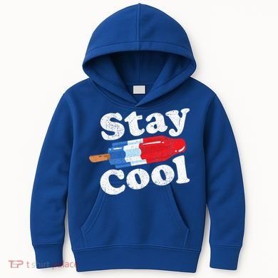 Summer Popsicle Stay Cool Funny Bomb Retro 80s Pop Gift Kids Hoodie
