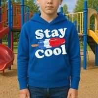 Summer Popsicle Stay Cool Funny Bomb Retro 80s Pop Gift Kids Hoodie thumb 2