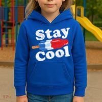 Summer Popsicle Stay Cool Funny Bomb Retro 80s Pop Gift Kids Hoodie thumb 3