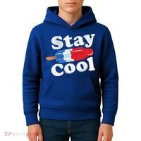 Summer Popsicle Stay Cool Funny Bomb Retro 80s Pop Gift Kids Hoodie thumb 4