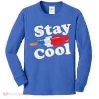 Summer Popsicle Stay Cool Funny Bomb Retro 80s Pop Gift Kids Long Sleeve Shirt thumb 0