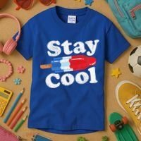 Summer Popsicle Stay Cool Funny Bomb Retro 80s Pop Gift Kids T-Shirt thumb 3