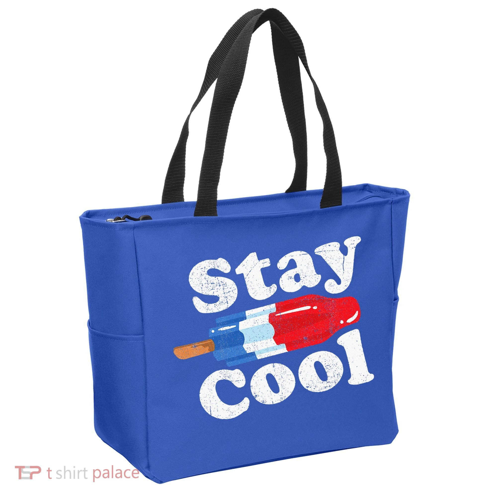 Summer Popsicle Stay Cool Funny Bomb Retro 80s Pop Gift Tote Bag