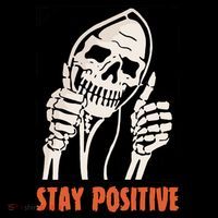 Stay Positive Skeleton Halloween Day Retro Halloween Baby Bodysuit thumb 2