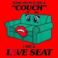 Some People See A Couch I See A Love Seat Santa Hat thumb 1