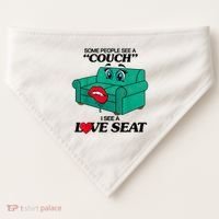 Some People See A Couch I See A Love Seat USA-Made Doggie Bandana thumb 0