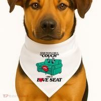 Some People See A Couch I See A Love Seat USA-Made Doggie Bandana thumb 1