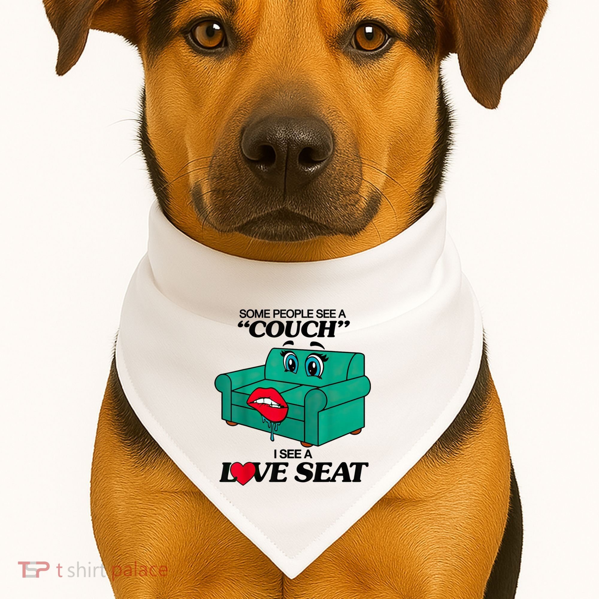 Some People See A Couch I See A Love Seat USA-Made Doggie Bandana