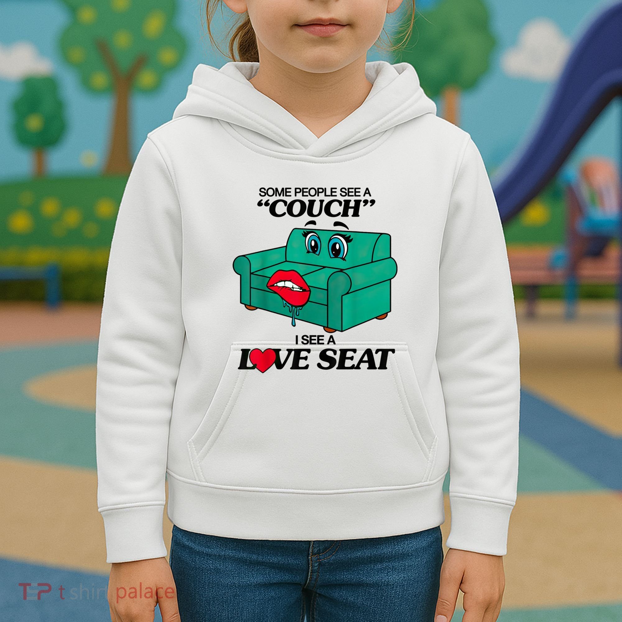Some People See A Couch I See A Love Seat Kids Hoodie