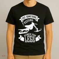 Snowmobile Put Something Exciting Between Your Legs W T-Shirt thumb 3