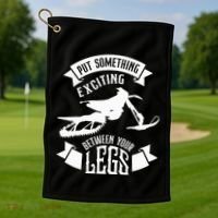 Snowmobile Put Something Exciting Between Your Legs W Golf Towel thumb 1
