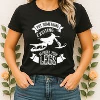 Snowmobile Put Something Exciting Between Your Legs W Women's T-Shirt thumb 2