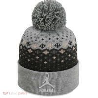 Silver Pickleball Sports Logo The Baniff Cuffed Pom Beanie thumb 0