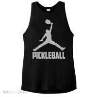 Silver Pickleball Sports Logo Ladies PosiCharge Tri-Blend Wicking Tank thumb 0