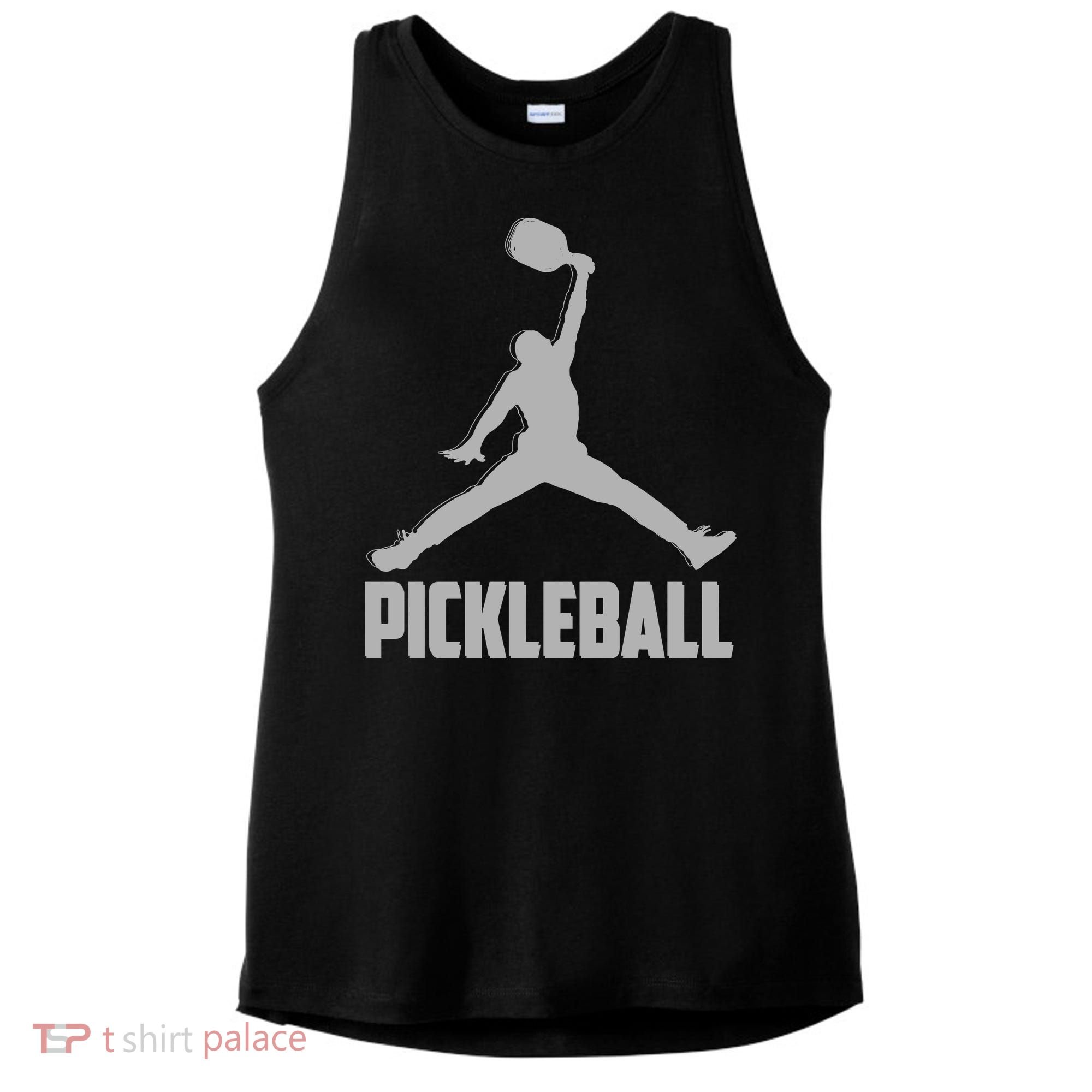 Silver Pickleball Sports Logo Ladies PosiCharge Tri-Blend Wicking Tank