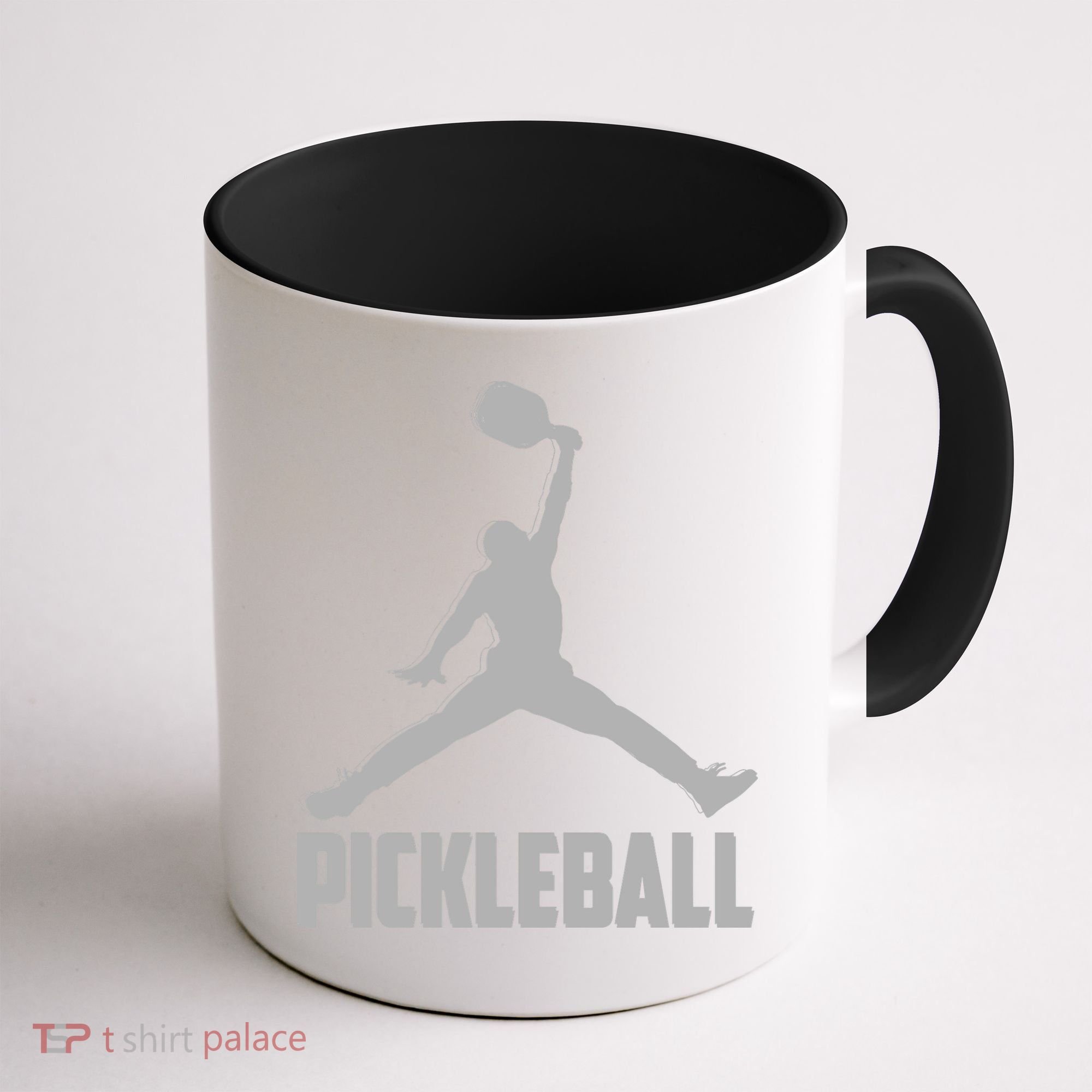 Silver Pickleball Sports Logo Coffee Mug