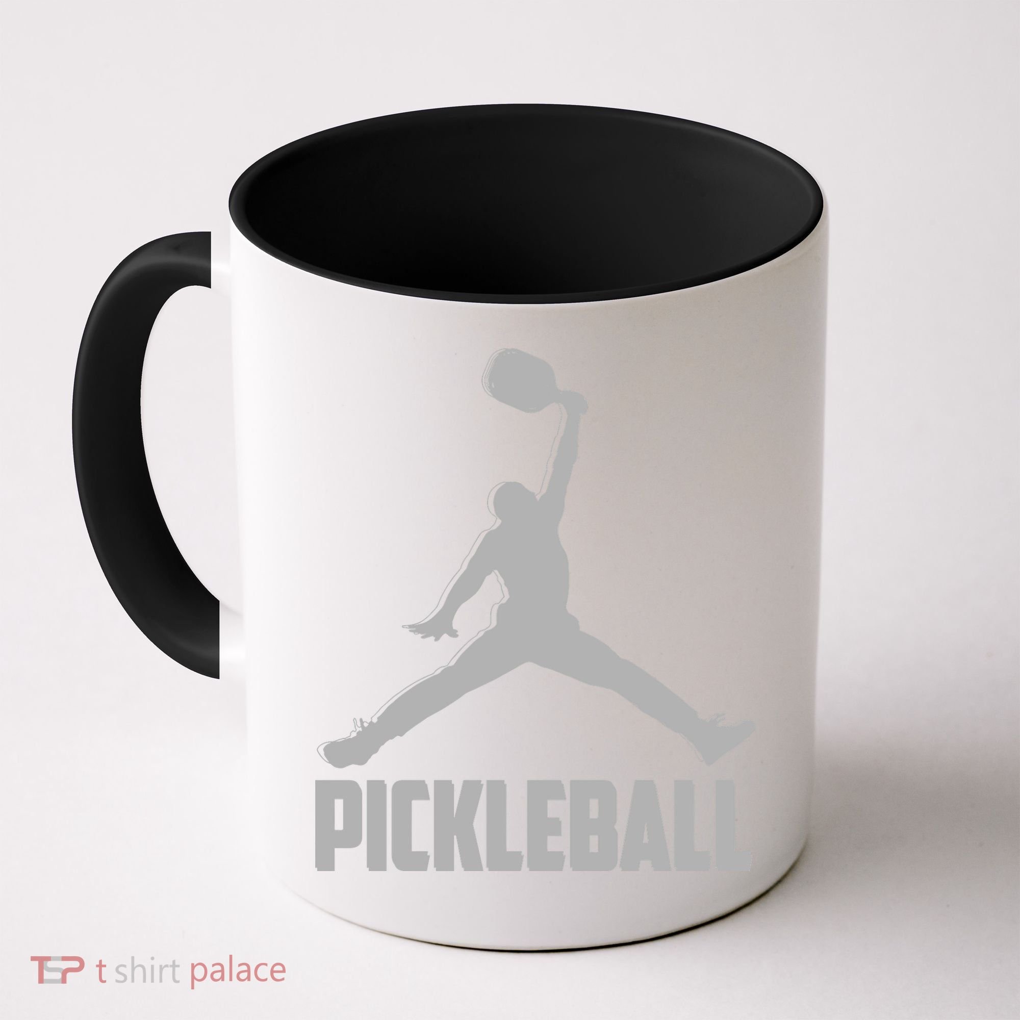 Silver Pickleball Sports Logo Coffee Mug