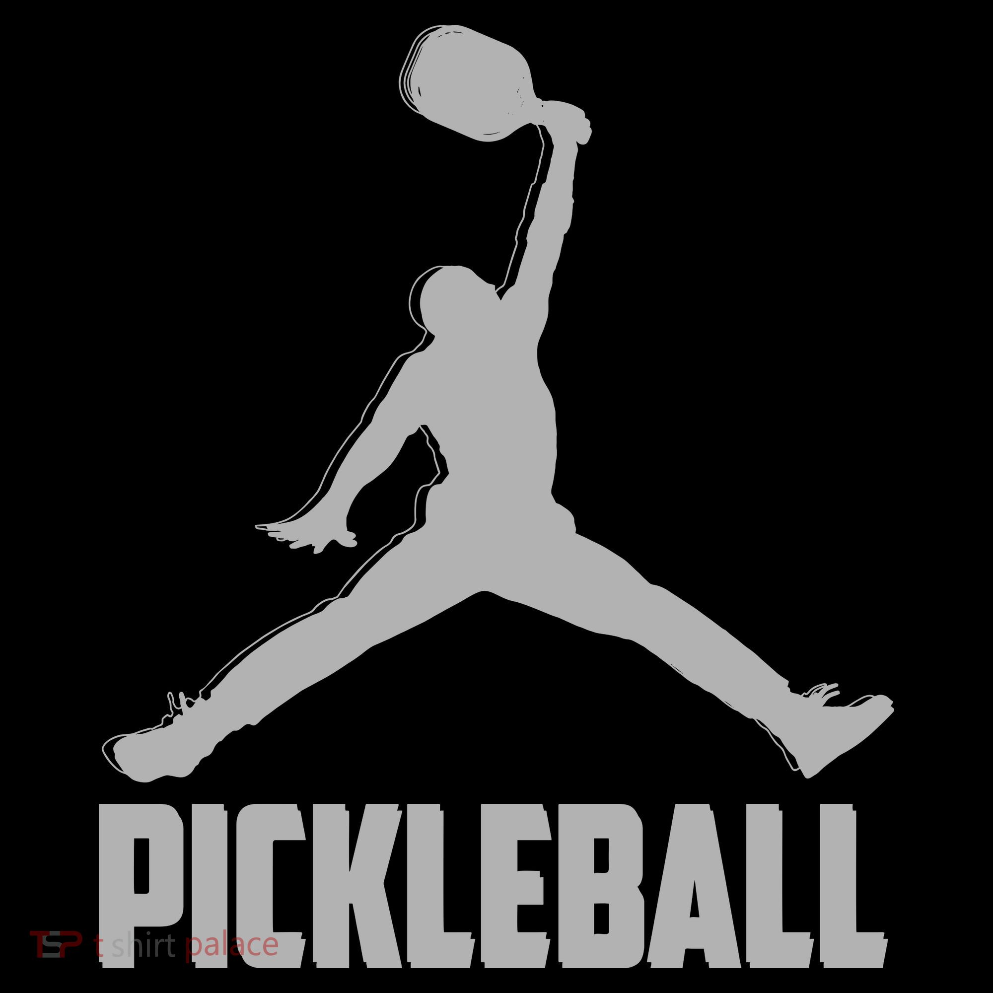 Silver Pickleball Sports Logo Coffee Mug